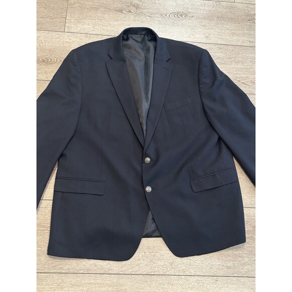 Michael Kors Suit Jacket Blazer Mens 50R Black 2 Button Wool - Picture 1 of 9